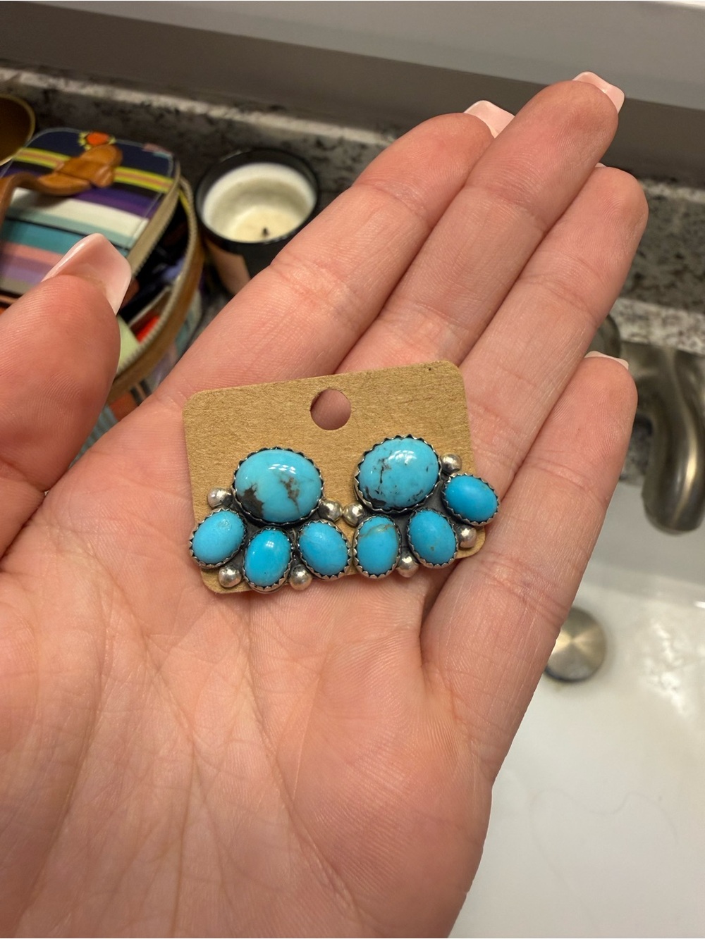 Turquoise Sterling Silver Clusters- CH Designs